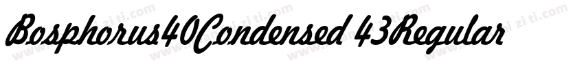 Bosphorus40Condensed 43Regular字体转换